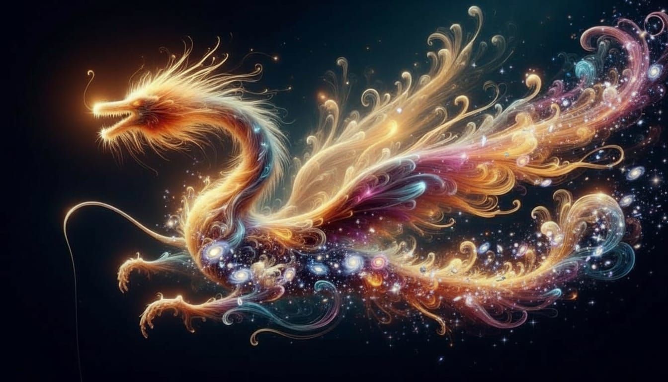Celestial Dragon Seeds the Cosmos: Graffiti Art