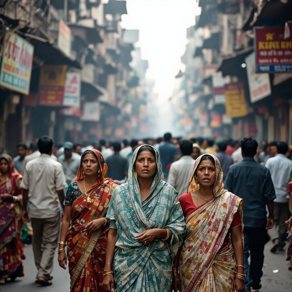 Mumbai Street Scene in 2002: Gritty Realism