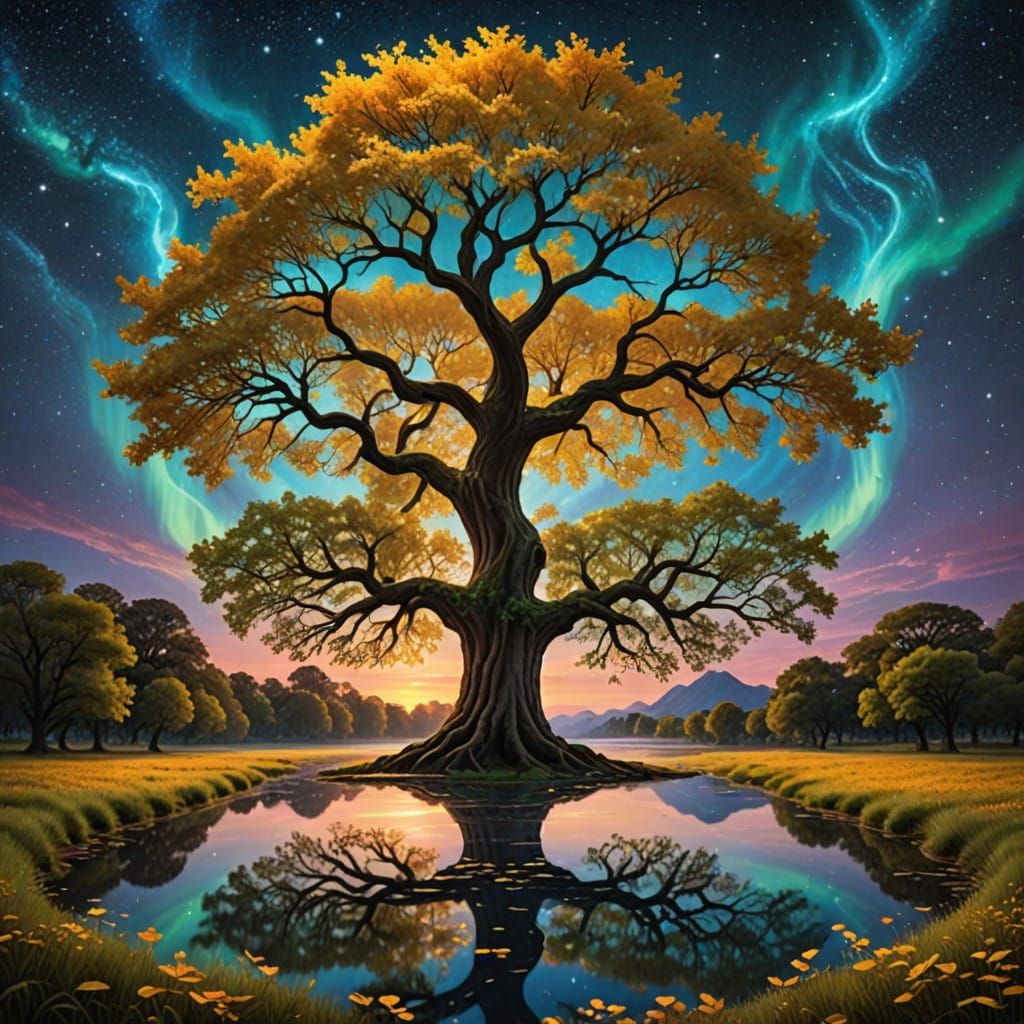 Eternal Tree of Life Radiates Timeless Energy