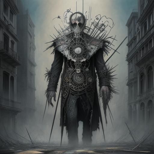 Surreal Steampunk Sickness: Mixed Media Illustration