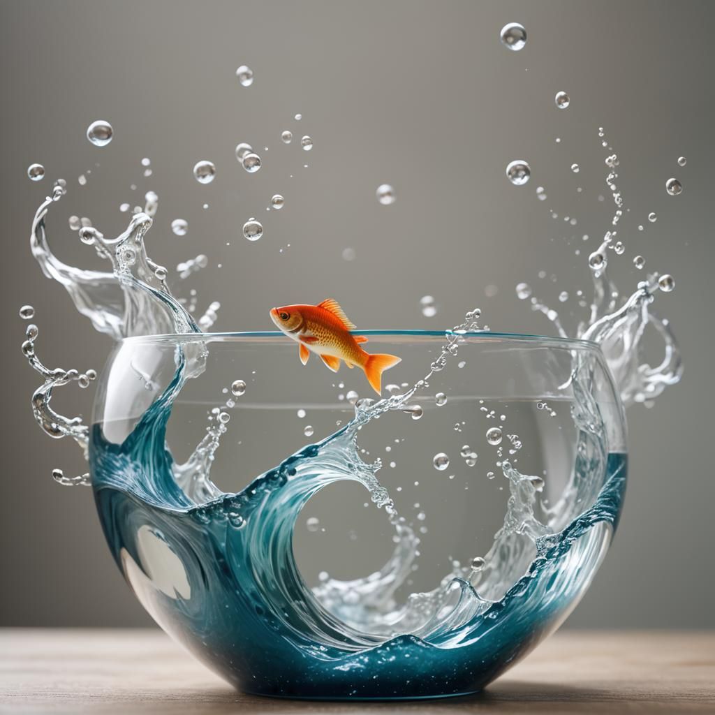 Wave Inside Fishbowl: Professional Photography