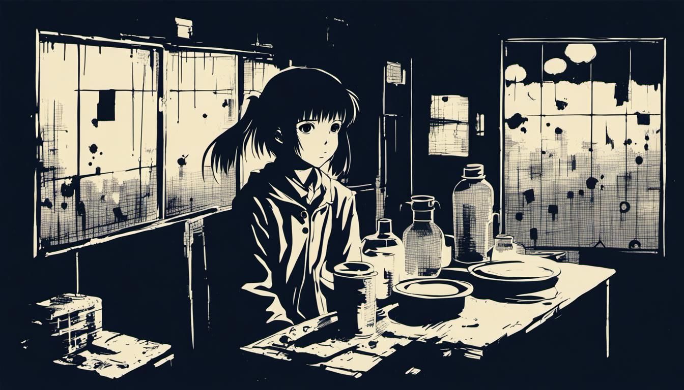 Creepy Cyberpunk Image Inspired by Serial Experiments Lain