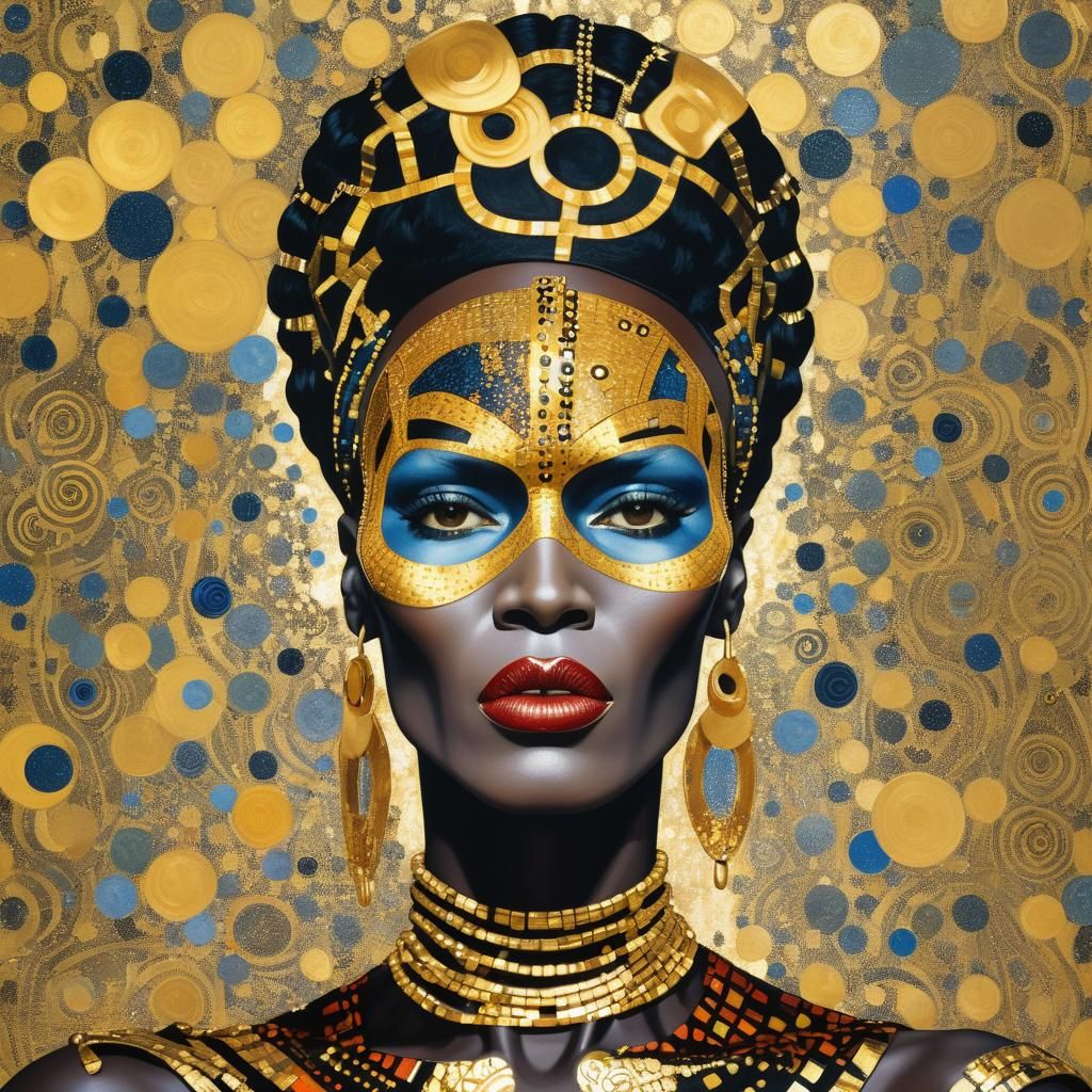 Portrait in the Style of Klimt and Schiele