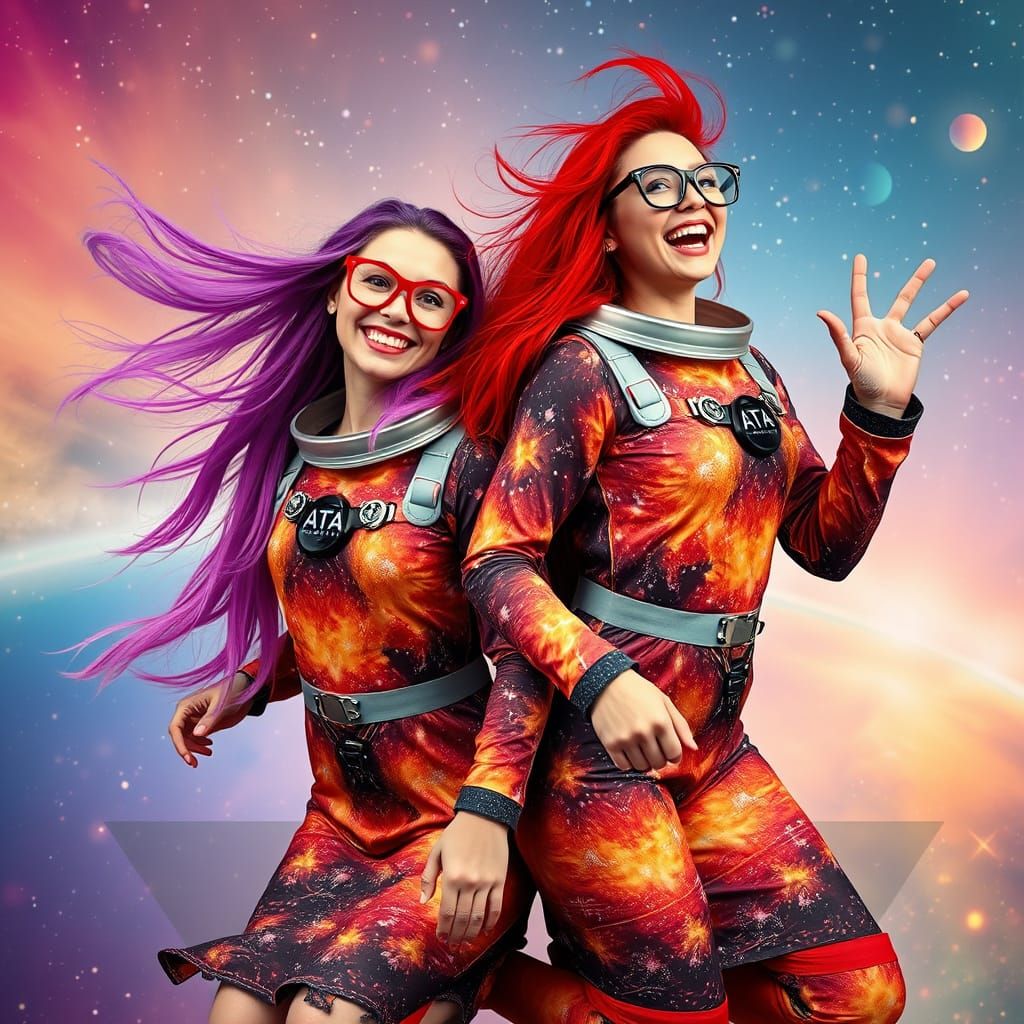 Cosmic Women in Galaxy Dresses: A Dreamy Aesthetic