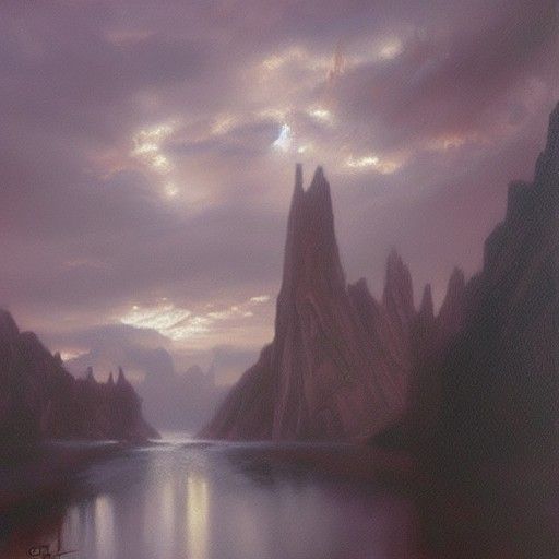 Dark Academia Oil Painting by James Gurney Style