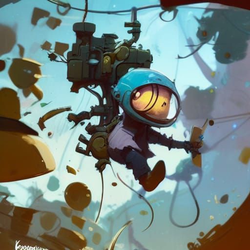 Defying Gravity: A Hyperrealistic Digital Oil Painting