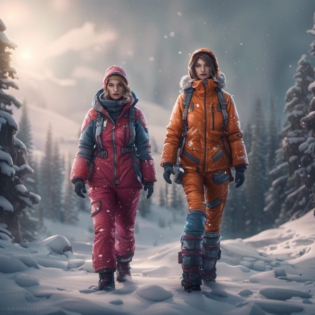 Winter Women in Detailed Fantasy Concept Art