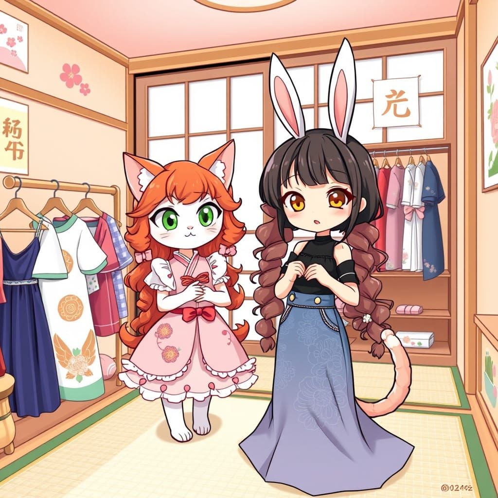 Playing dress up with Moon
