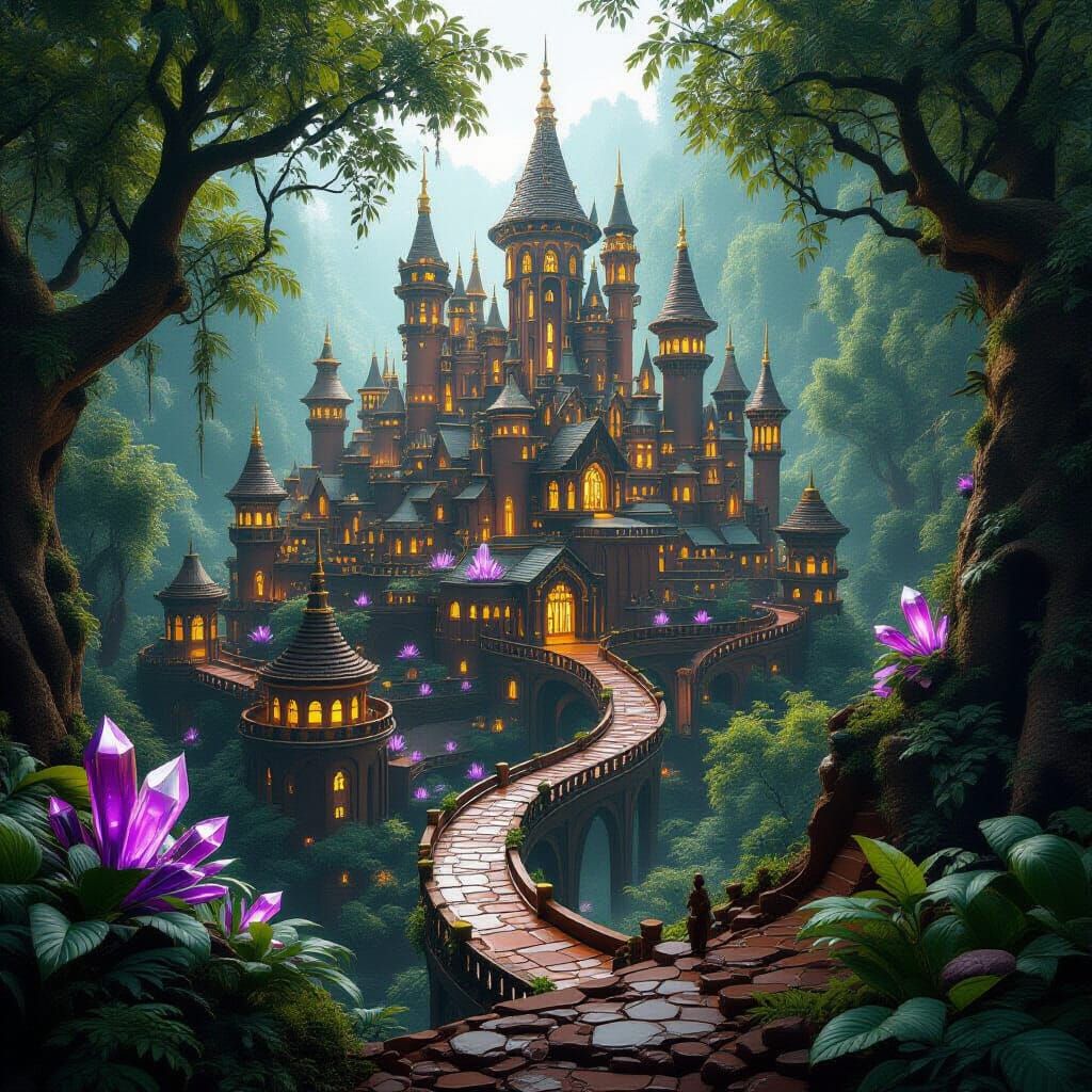 Chocolate Elven City in Enchanted Forest