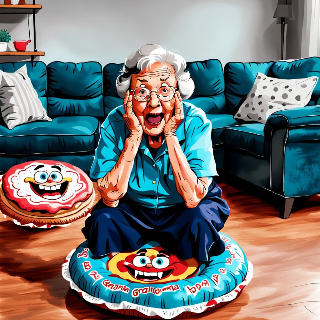 Grandma's Surprise: Whoopie Cushion Prank