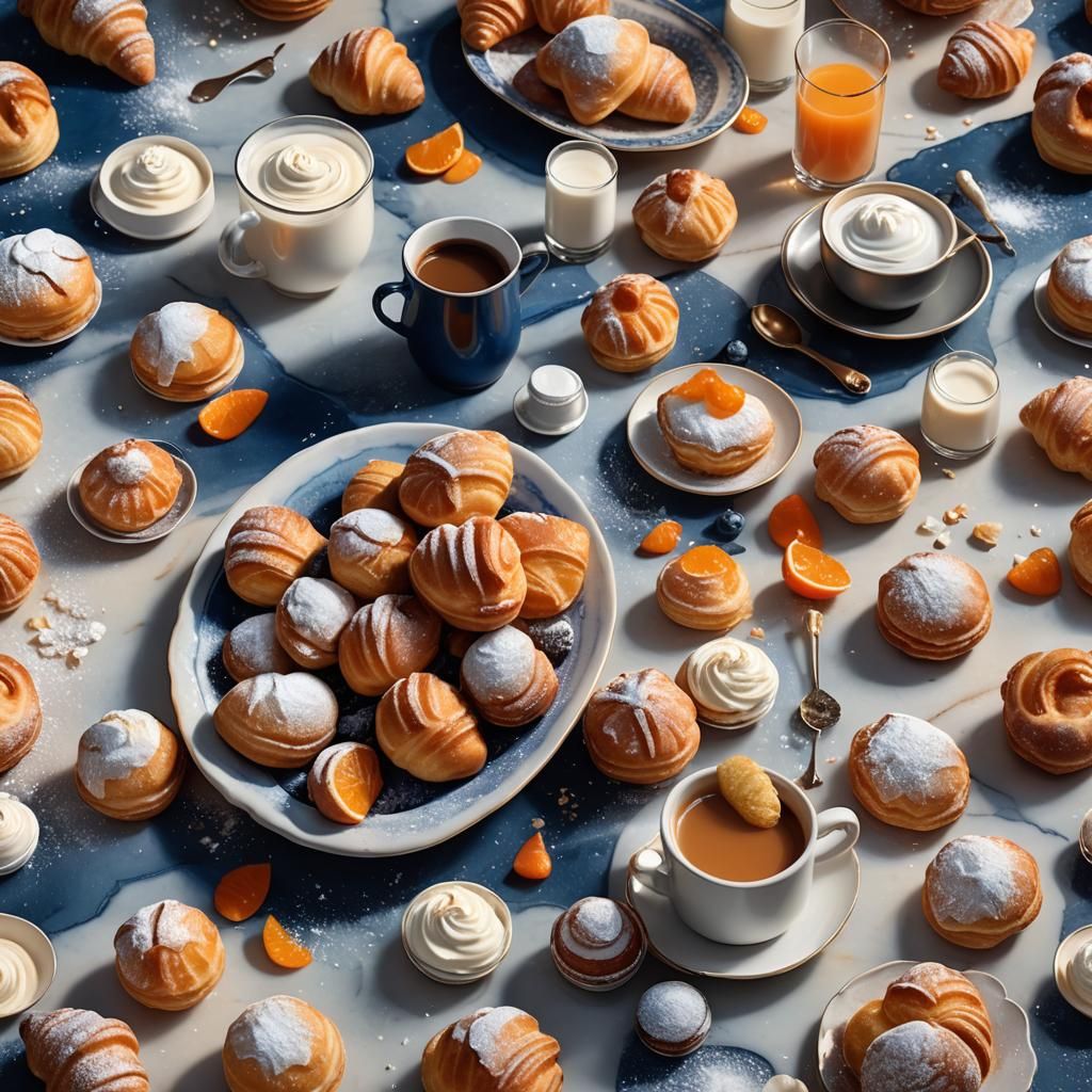 French Patisserie Concept Art in Fantasy Style