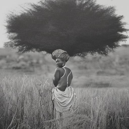 African Queen Overlooking Her Kingdom