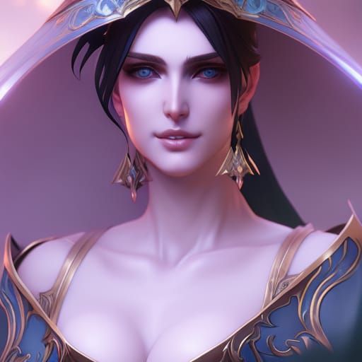 Fata Morgana Portrait in Art Nouveau Style