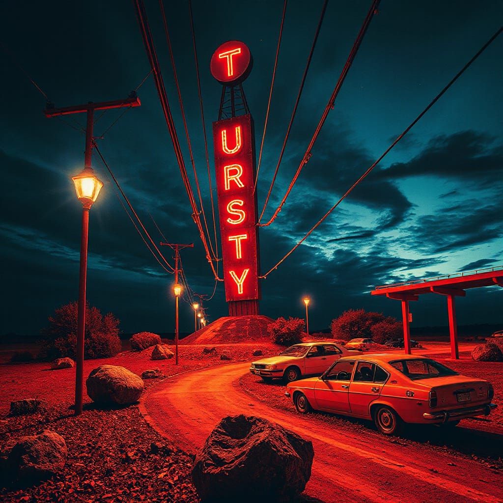 Surreal Landscape with Mystical Elements