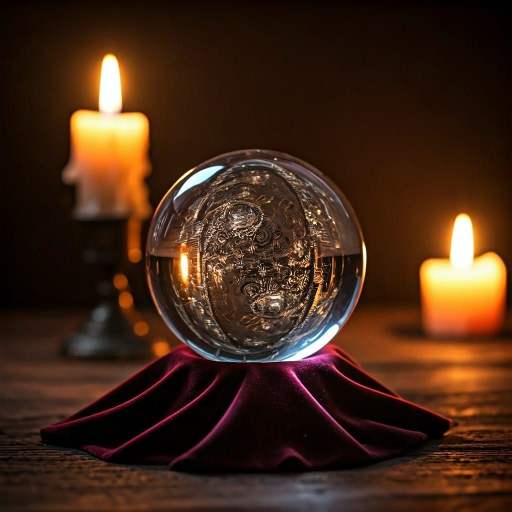 Ancient Crystal Ball Radiates Ethereal Light
