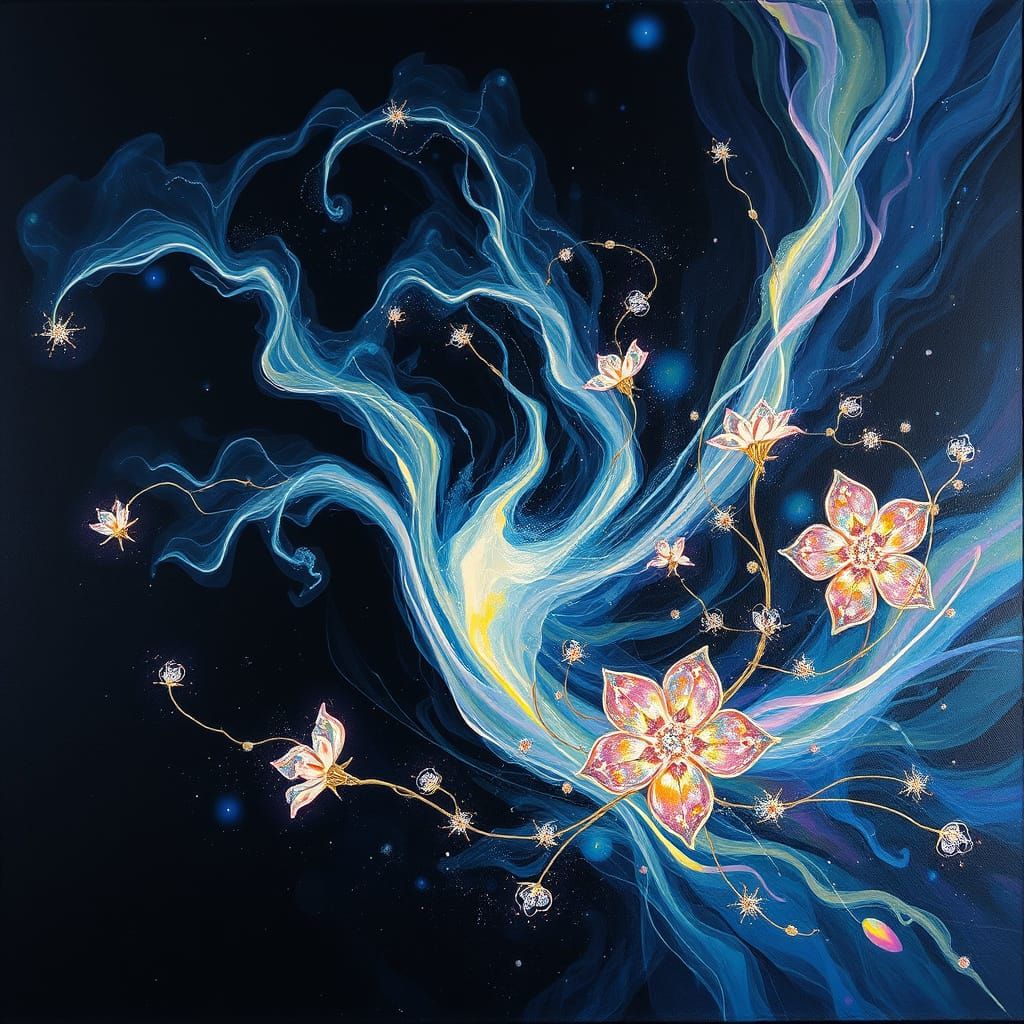 Ethereal Gas Tendrils in Cosmic Black Hole