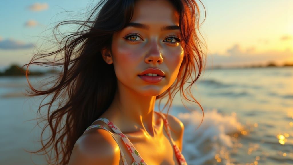 Seaside Portrait Concept Art with Dynamic Lighting