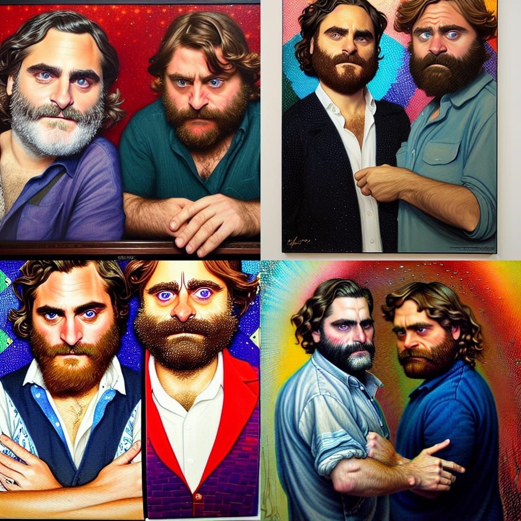 Joaquin Phoenix and Zach Galifianakis in Pool Hall
