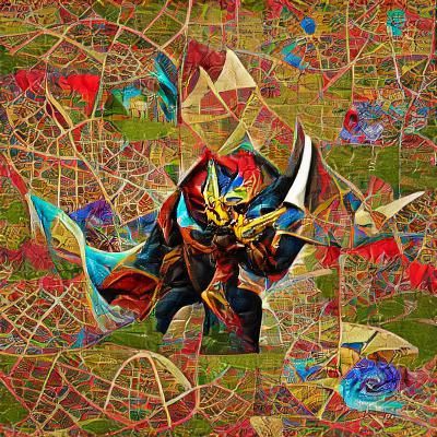 Aatrox The World Ender geometric Van Gogh abstract 8k resolu...