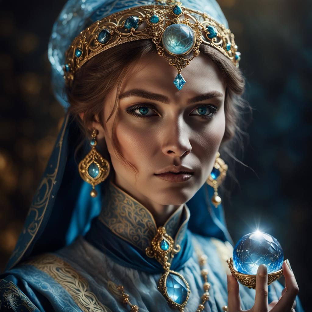 Enchanting Medieval Sorceress in Photorealistic Portrait