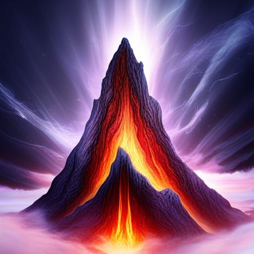 Volcanic Crystal Spearhead Rises: Fantasy Concept Art