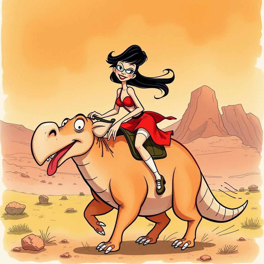 Amy Wong on Mars in Looney Tunes Style