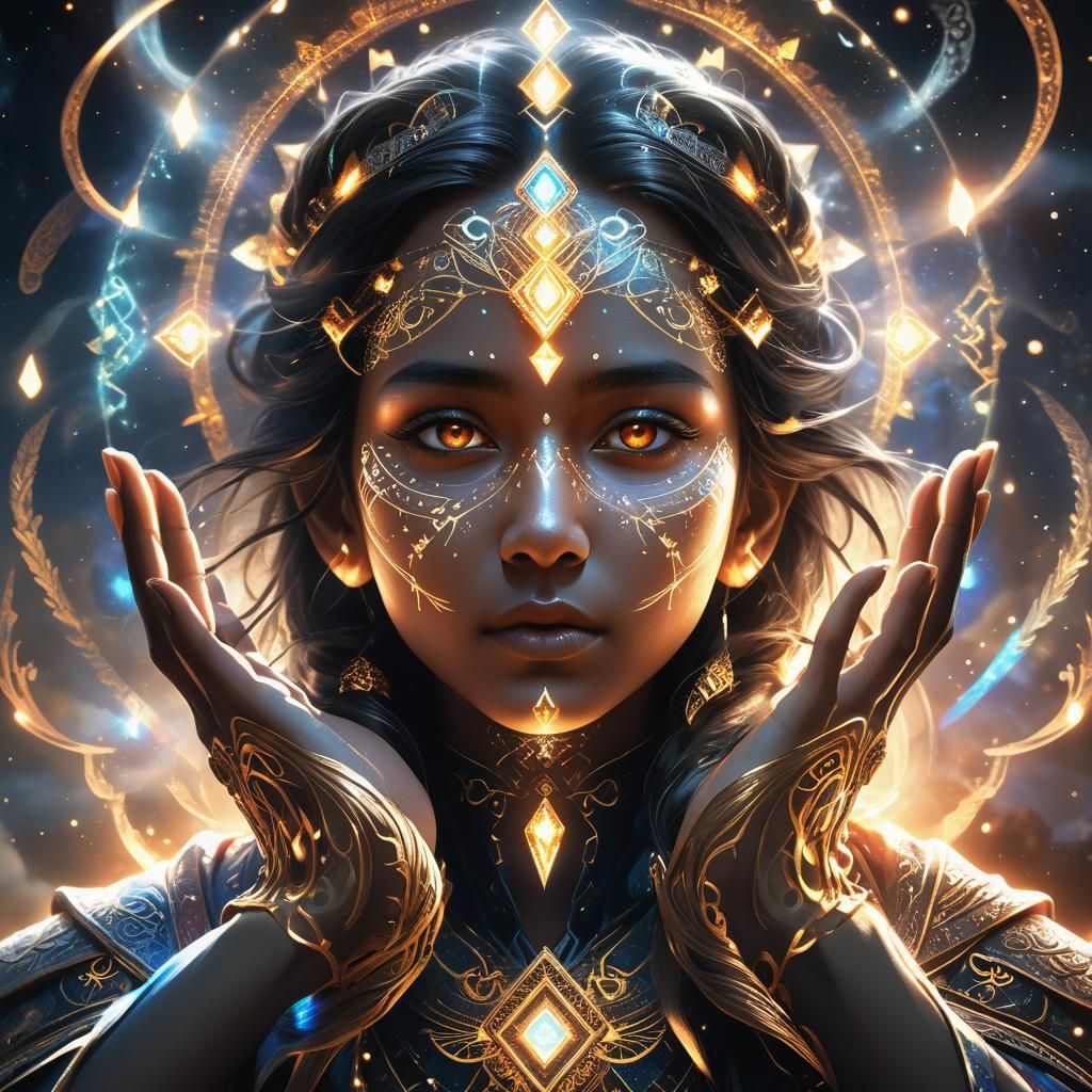 Mani Shines with Magical Lights in Fantasy Art