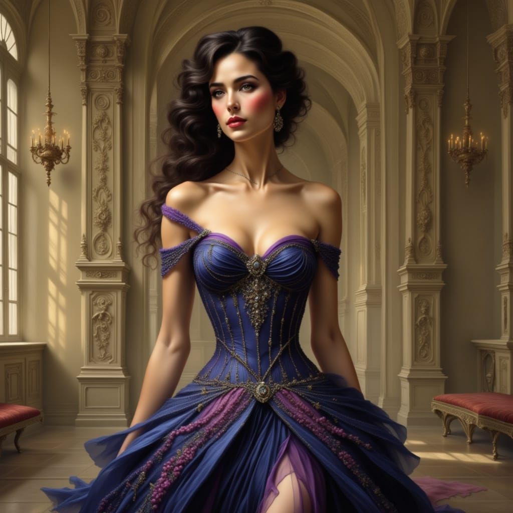 Beautiful Woman in Stunning Gown