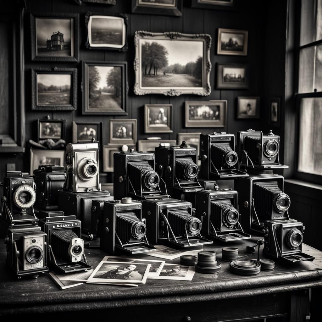 Victorian Photographer's Studio in Hyperrealistic Style