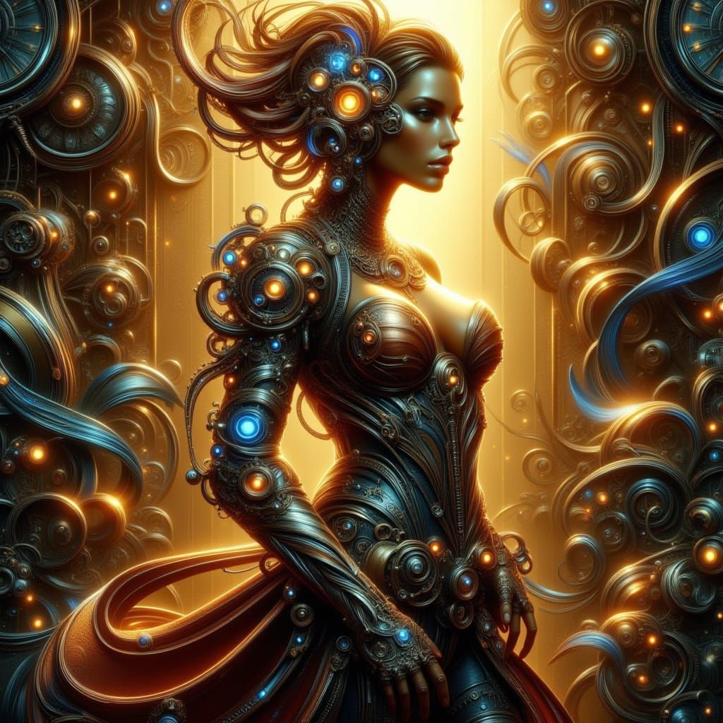 Steampunk Goddess of Clockwork Dreams
