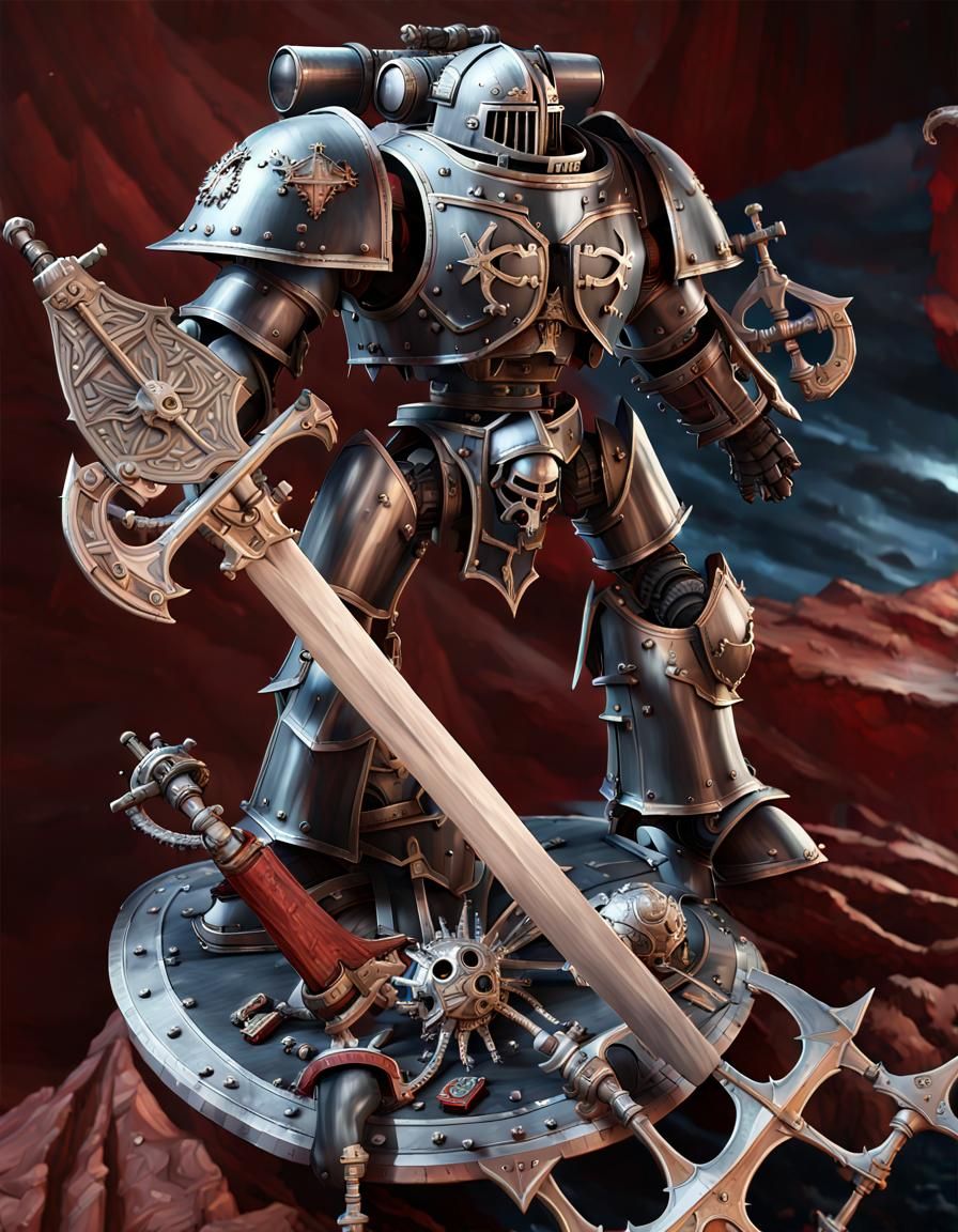 Imperial Knight in Gothic Armor, Digital Art