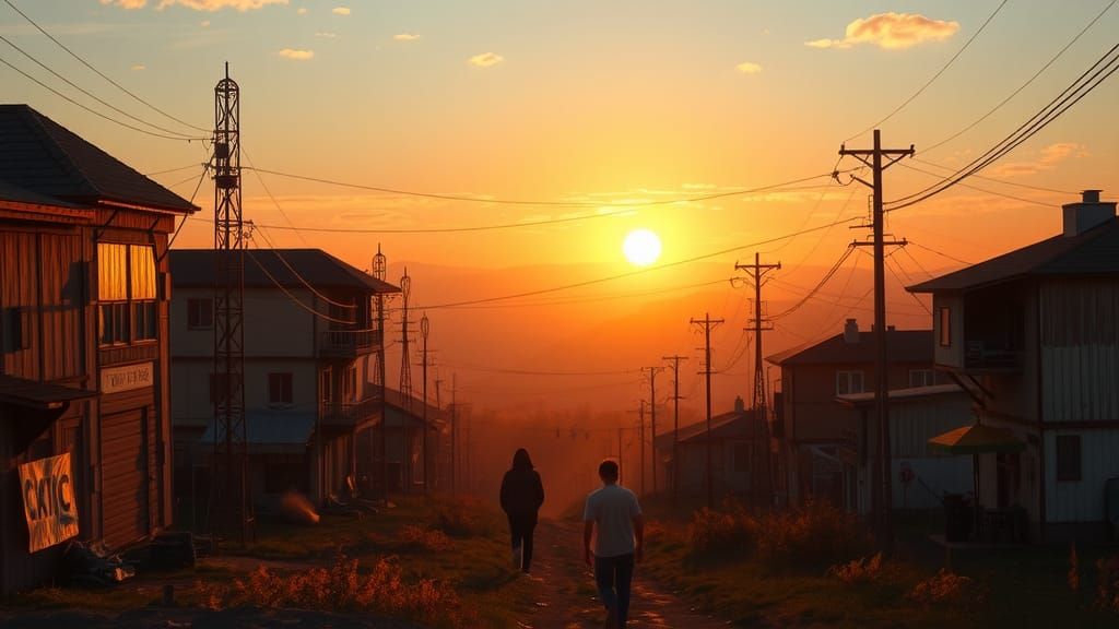 Golden Hour Landscape in Detailed Matte Painting