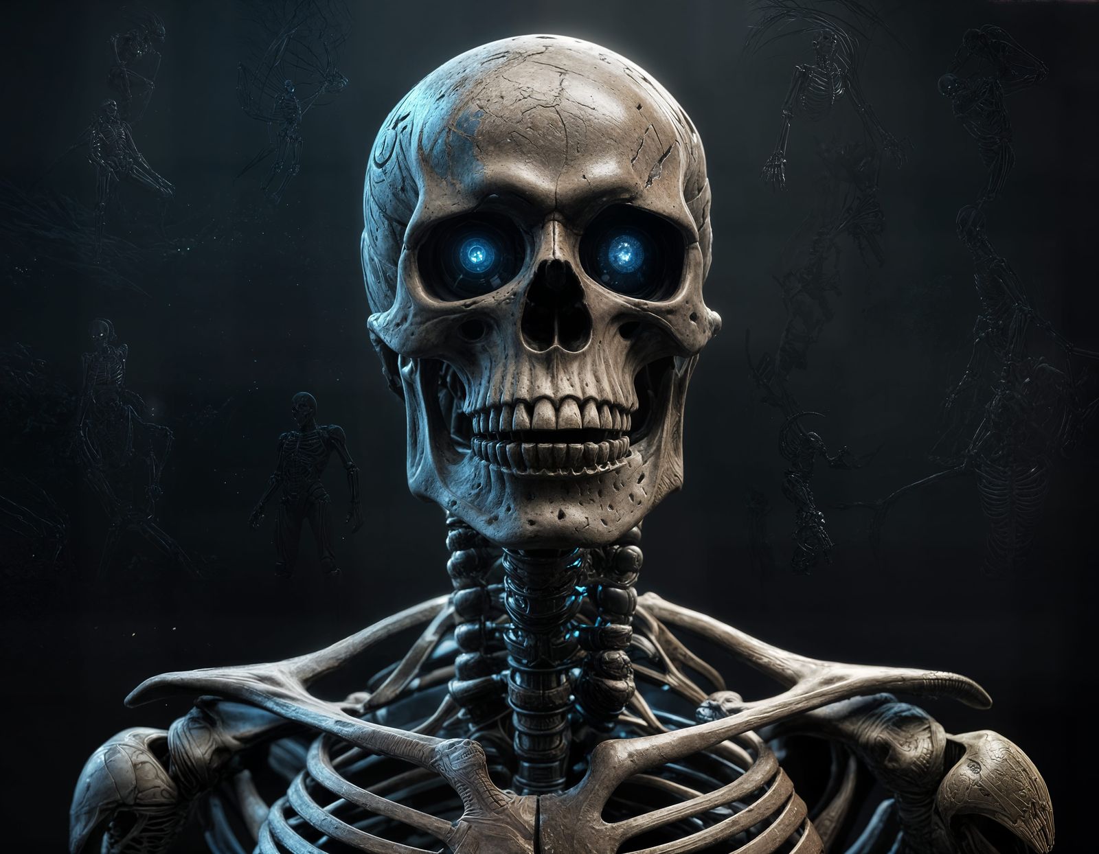 Skeleton Man in 3D Game Cinematic Style