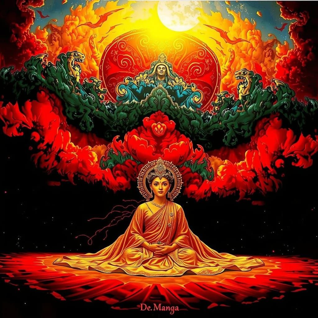 Golden Hour Landscape with Serene Atmosphere