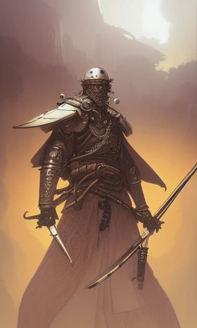 Aetherpunk Ronin Guard in Eldritch Armor