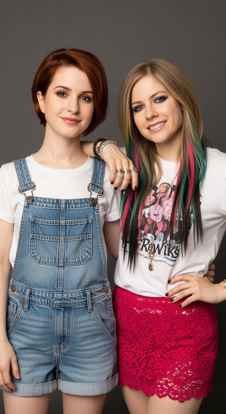Musicians Hayley Williams and Avril Lavigne Portrait