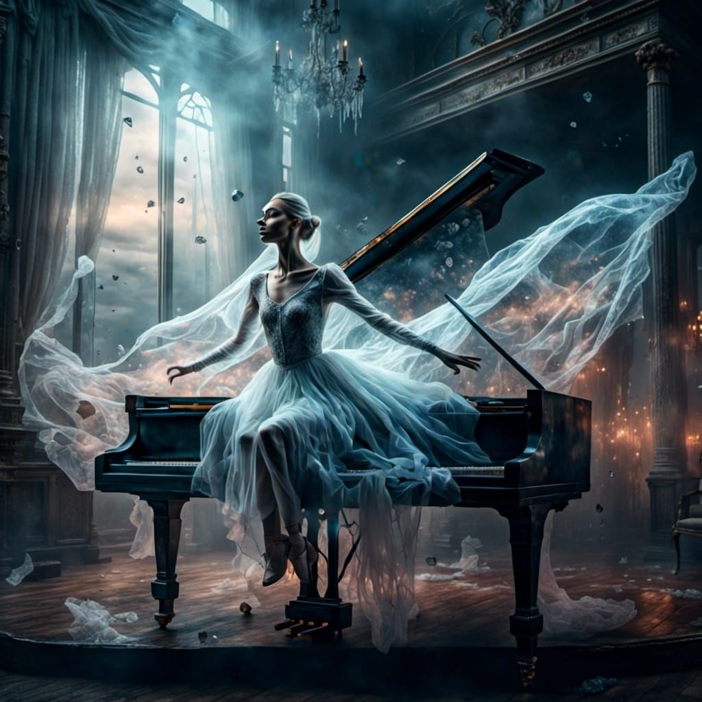 Ballerina's Diamond Dance: A Surreal Ballet