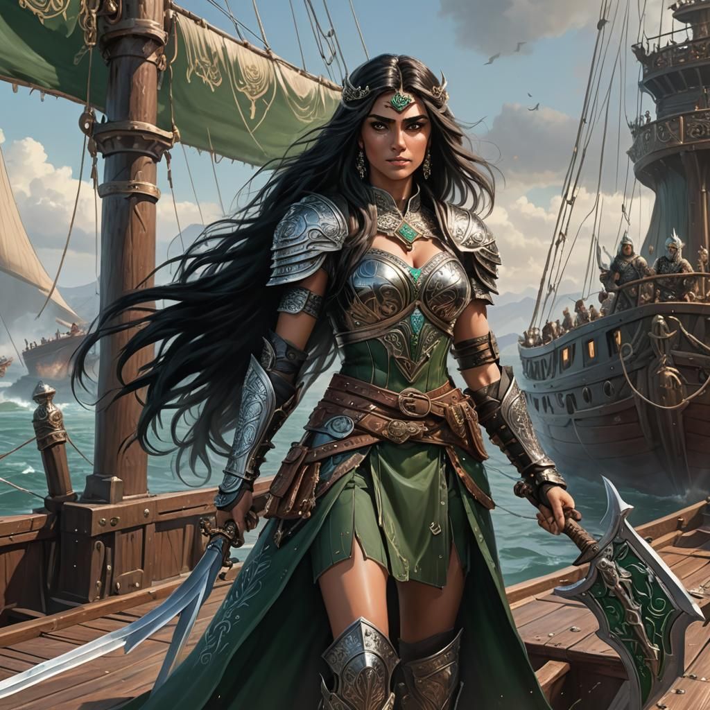 Barbarian Warrior Princess in Epic 3D Digital Art