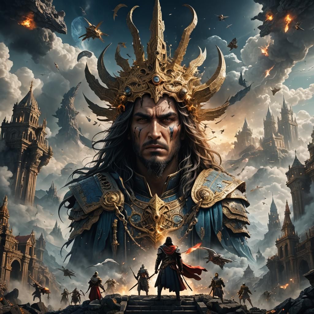 Surreal Sacred War Portrait in Fantasy Style