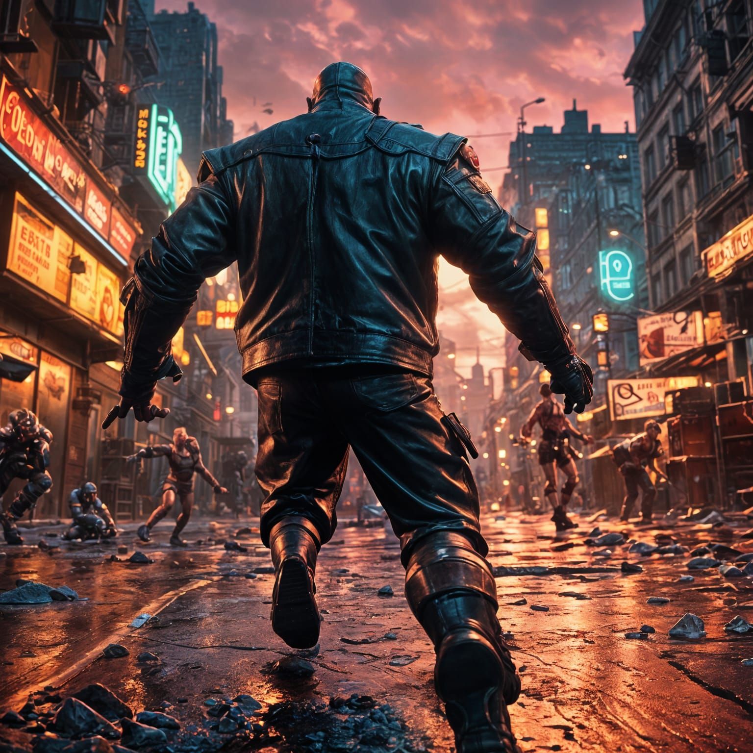 Streets of Rage: 3D Cinematic Game Scene