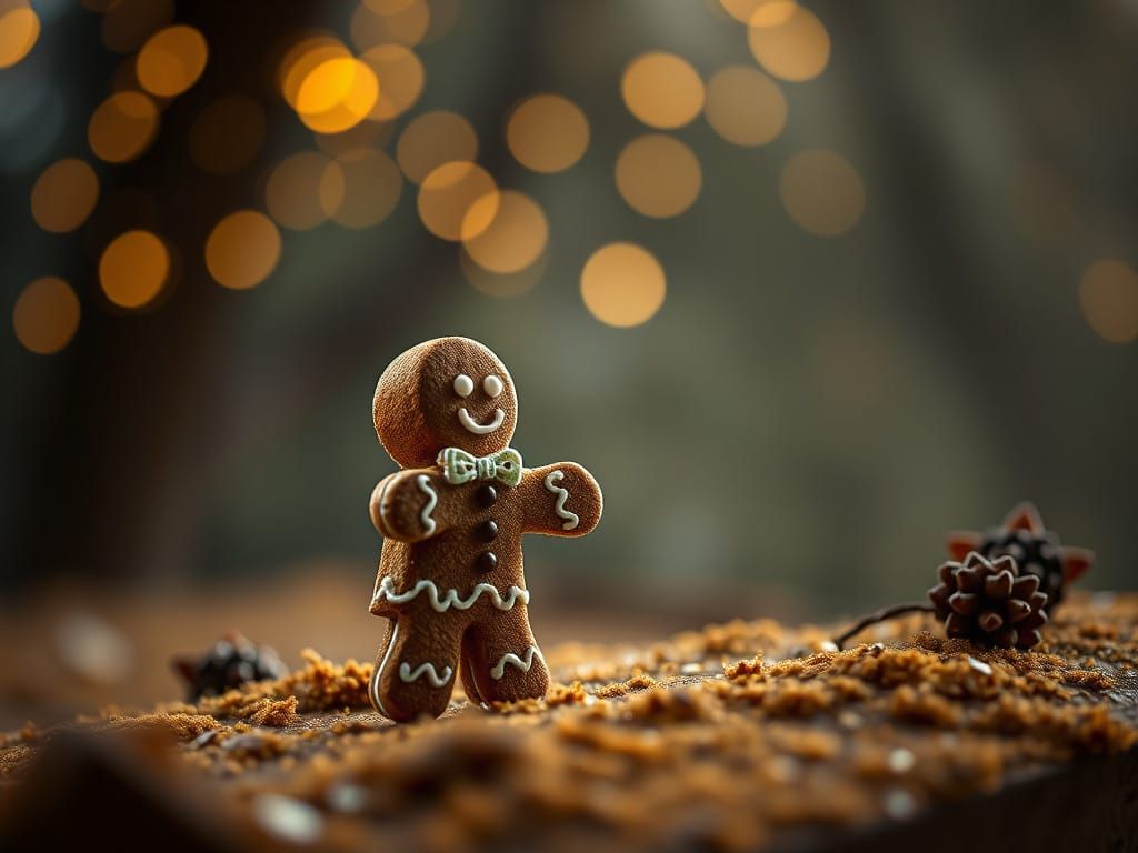 The Gingerbread Man in Ethereal Dreamscapes