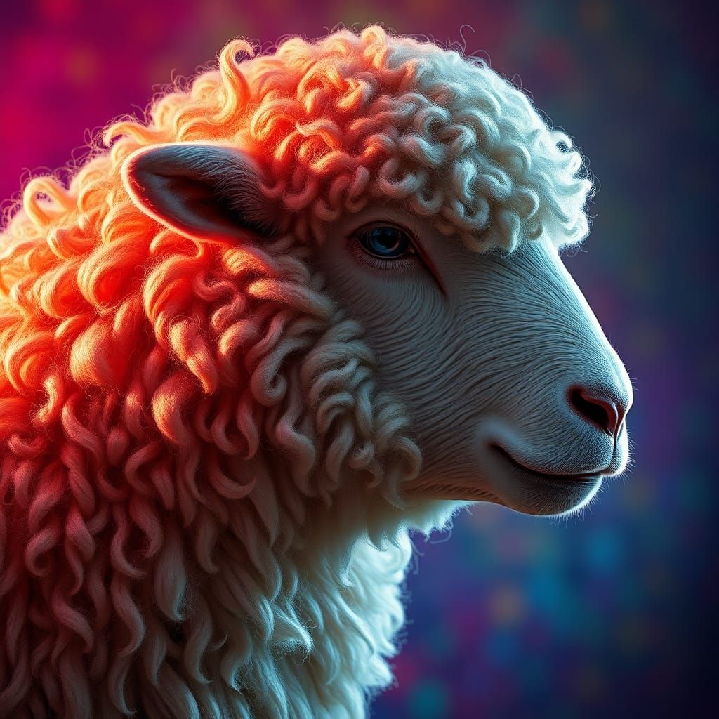 Hyperrealistic Schafsfell Fleece in Digital Painting Style