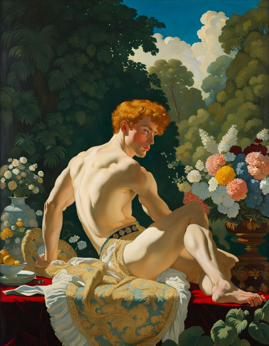 Ginger Twunk v.18; Style of Konstantin Somov