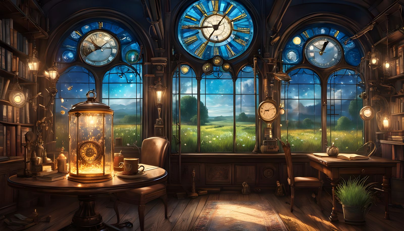 Enchanted Study in Steampunk Style