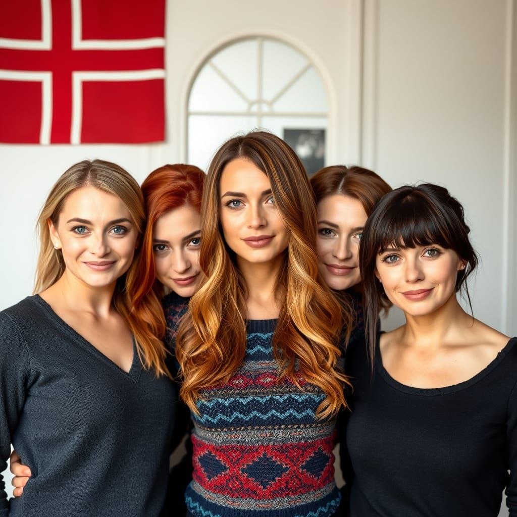 Scandinavian Women with Diverse Hair Colors