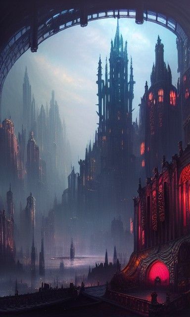 Grimdark Gothic Future City: A Neosurrealist Masterpiece