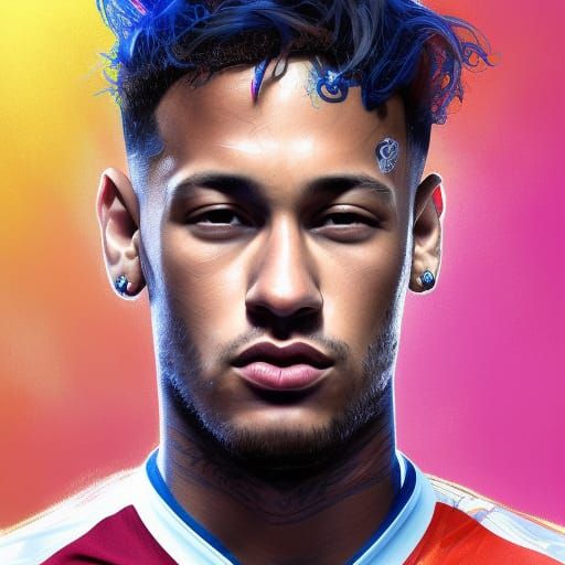 Hyperdetailed Portrait of Neymar Jr. in Artgerm Style