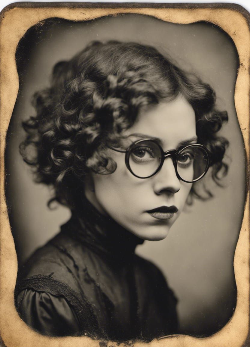 Victorian Woman with Futuristic Glasses