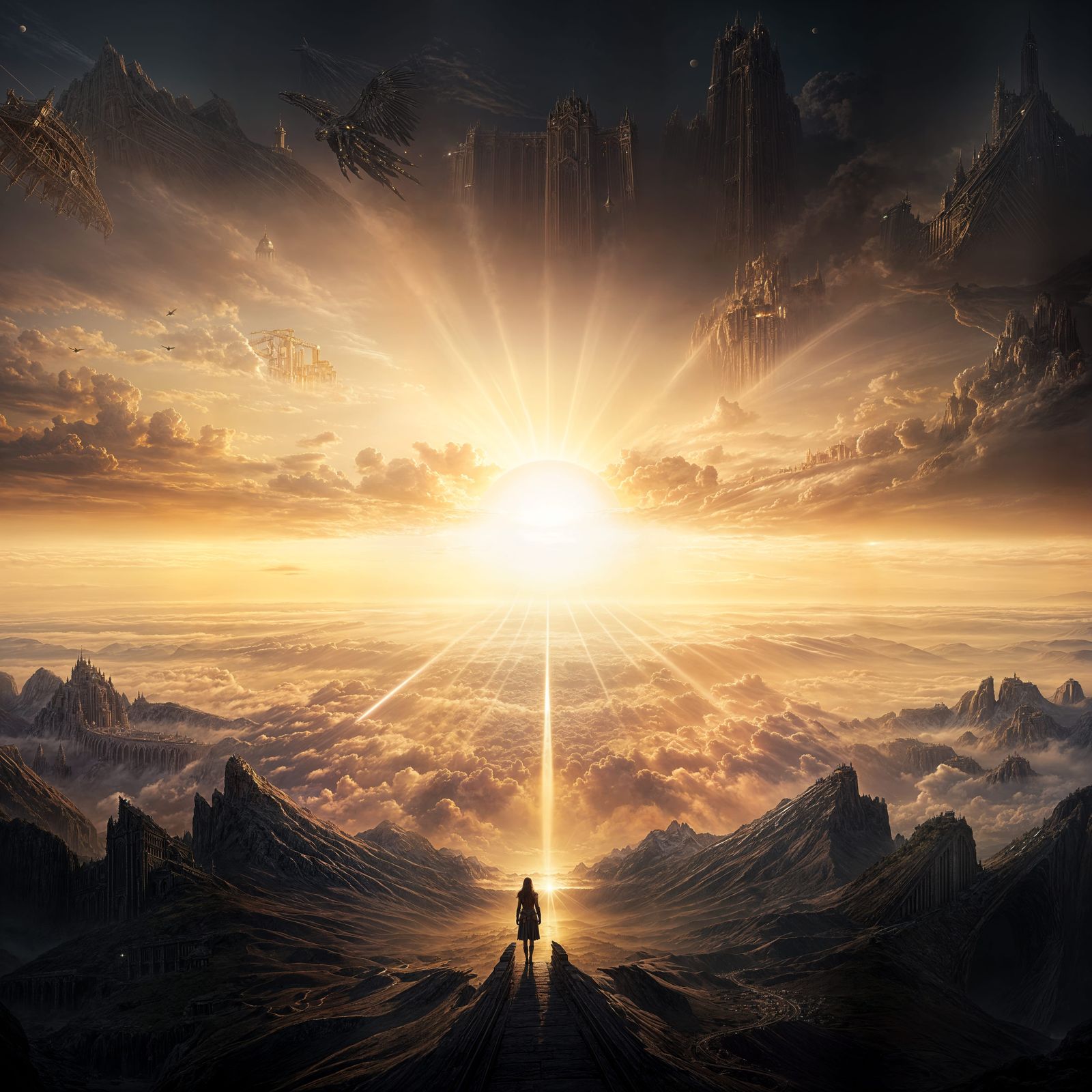 Epic Sunshine Digital Matte Painting