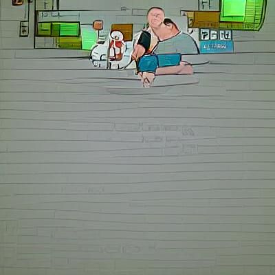 Cartoon Family Portrait in Sitcom Style